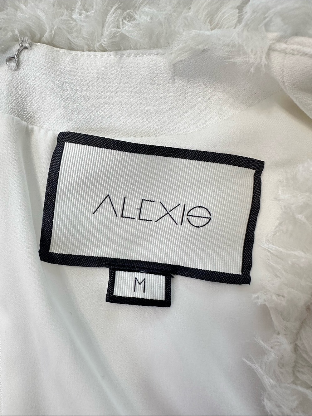 Alexis Barbara Azura Ivory Bell Long Sleeves V-Neck Ruffle Mini Dress Boho Sz M - Picture 12 of 16